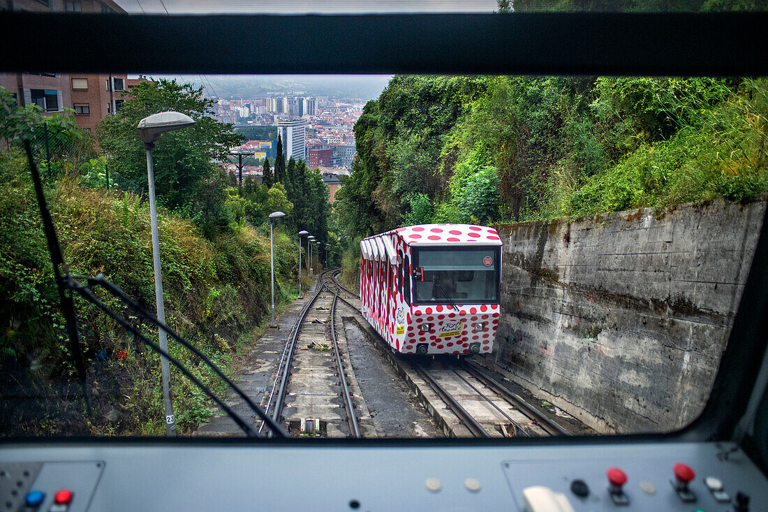 Seilbahn Funicular de Artxanda, Bilbao, Biskaya, Baskenland, Euskadi, Euskal Herria, Spanien