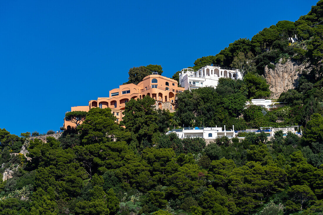 The Hotel Punta Tragara, a 5-star luxury hotel on a cliff top in Capri, Italy.