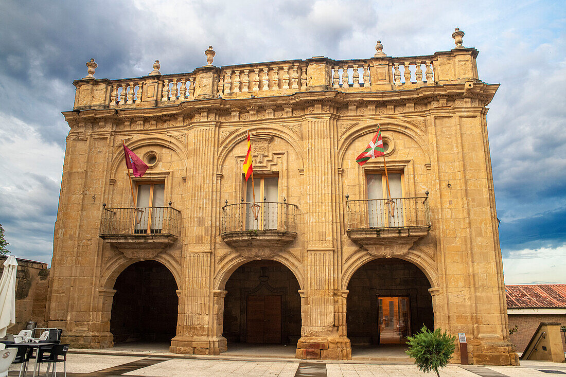 Rathaus von Labastida, Rioja Alavesa, Araba, Baskenland, Spanien. Bastida, Rioja Alavesa , Alava, Euskal herria, Spanien.