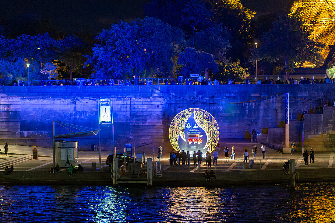 Paris Olympics countdown clock, Paris, France