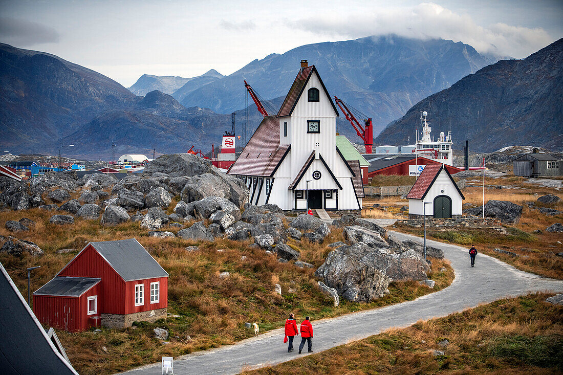 Nanortalik-Kirche Insel Qoornoq Provinz Kitaa Südgrönland Königreich Dänemark Polarregionen