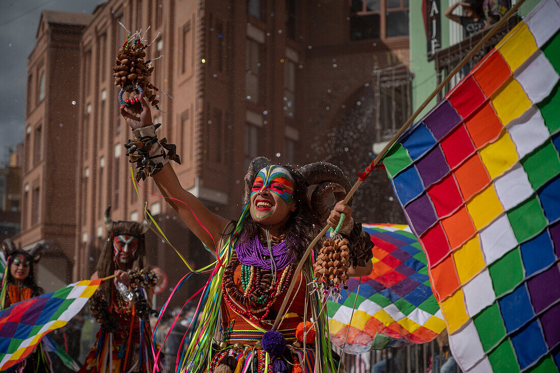 Murgas, individual costumes and majestic floats come together to provide an unforgettable spectacle at the Grand Parade of the Black and White Carnival, held on January 6 in Pasto, Nariño, Colombia.