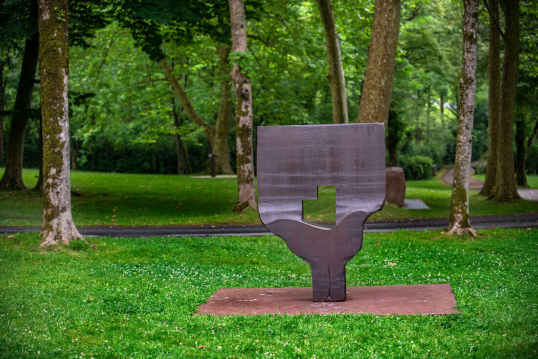 The Chillida-Leku Museum, sculptures in gardens and forests of the Basque sculptor Eduardo Chillida, Hernani, Guipuzcoa, Basque Country, Spain.