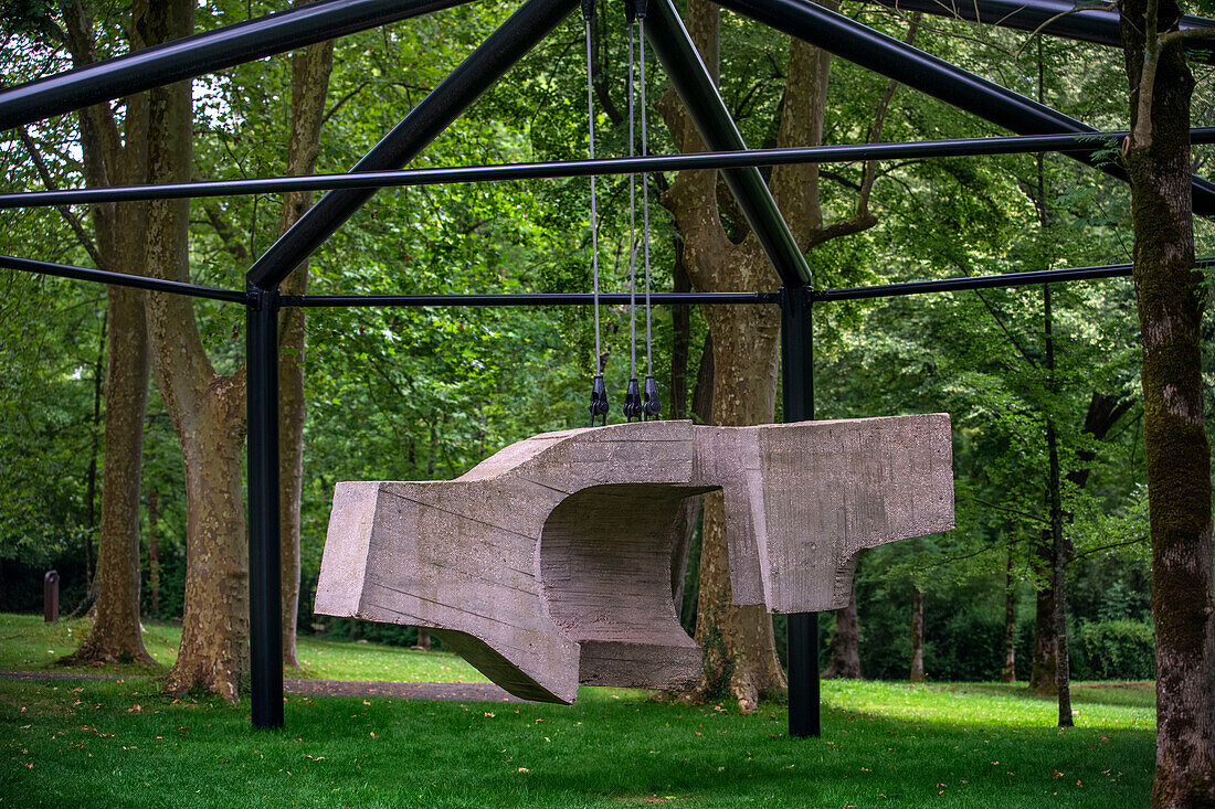 Lugar de Encuentros IV The Chillida-Leku Museum, sculptures in gardens and forests of the Basque sculptor Eduardo Chillida, Hernani, Guipuzcoa, Basque Country, Spain.