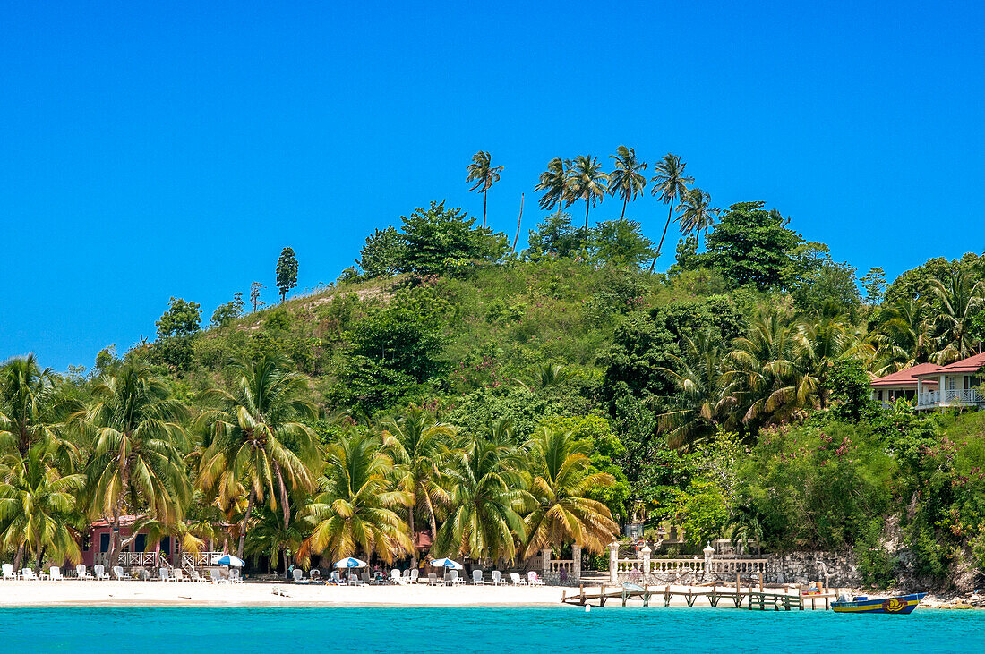 Abaka Bay Resort am Strand von Île-à-Vache, Provinz Sud, Haiti