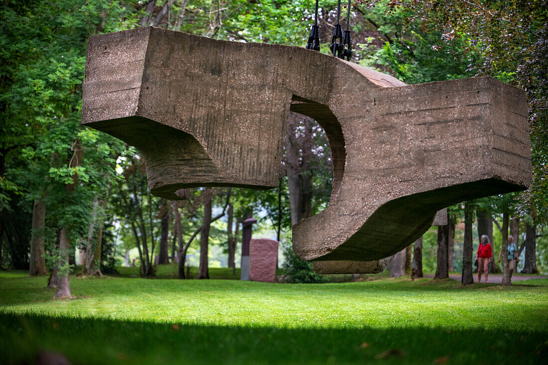 Lugar de Encuentros IV The Chillida-Leku Museum, sculptures in gardens and forests of the Basque sculptor Eduardo Chillida, Hernani, Guipuzcoa, Basque Country, Spain.