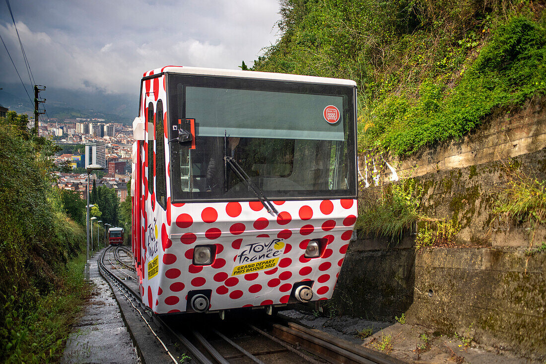 Funicular de Artxanda cable car, Bilbao, Biscay, Basque Country, Euskadi, Euskal Herria, Spain