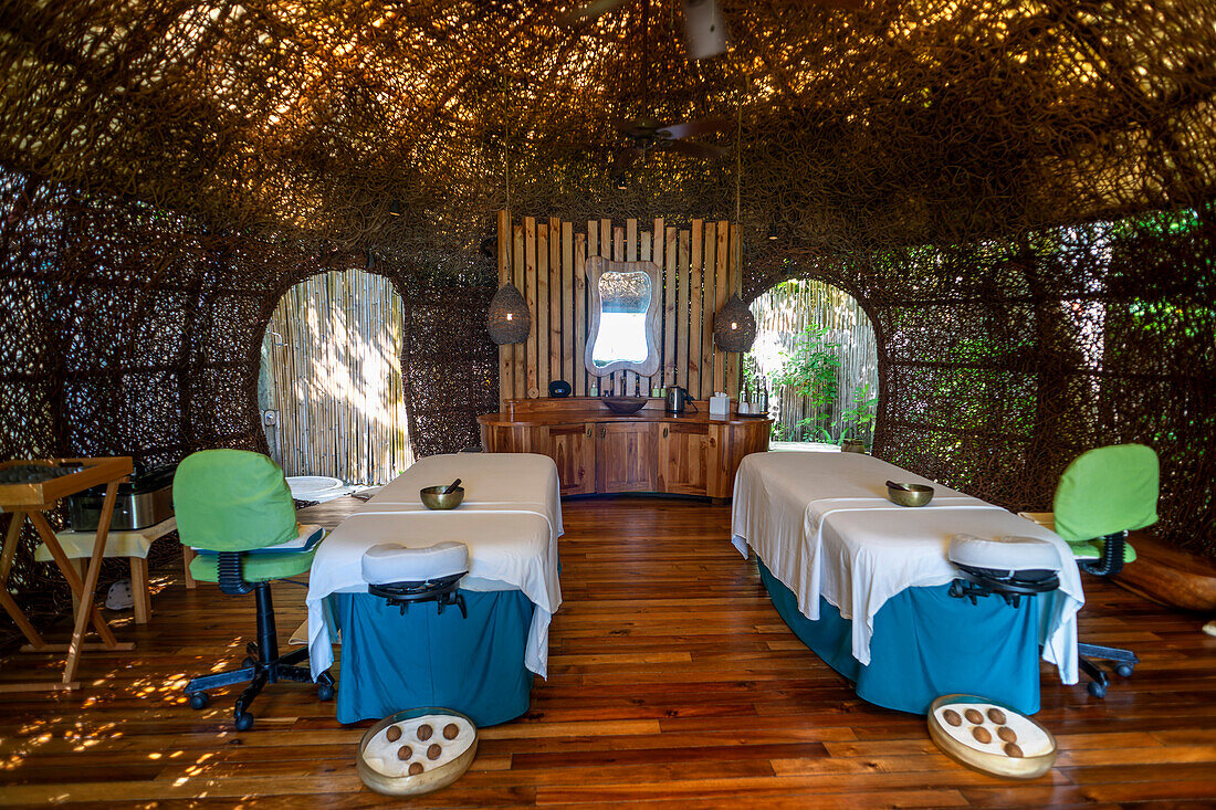 Spa des Six Senses Laamu maldives luxury resort villas, Laamu Atoll Region Malediven