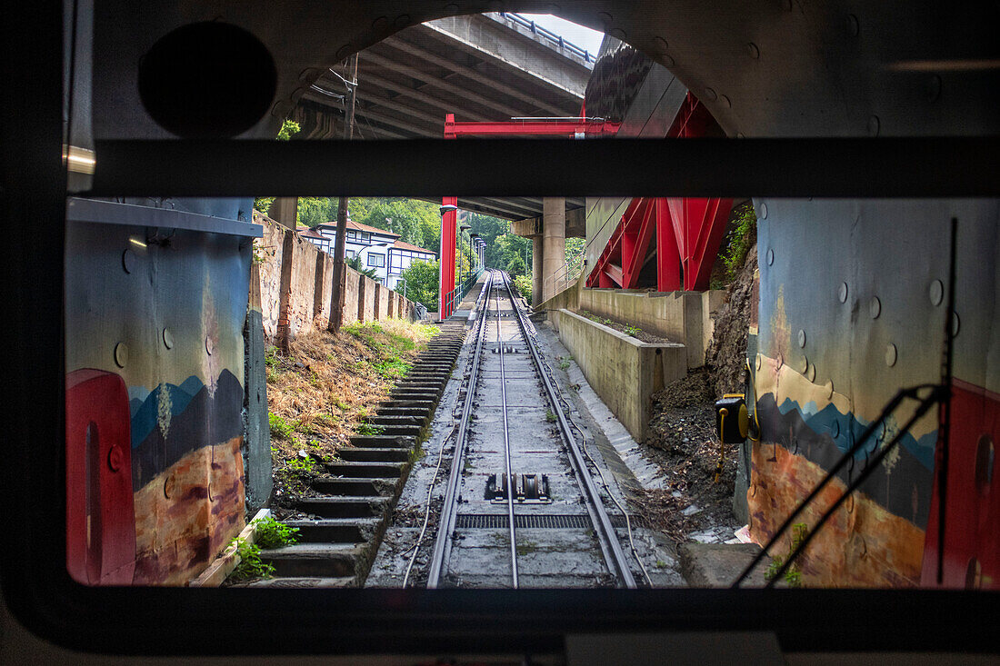 Funicular de Artxanda cable car, Bilbao, Biscay, Basque Country, Euskadi, Euskal Herria, Spain