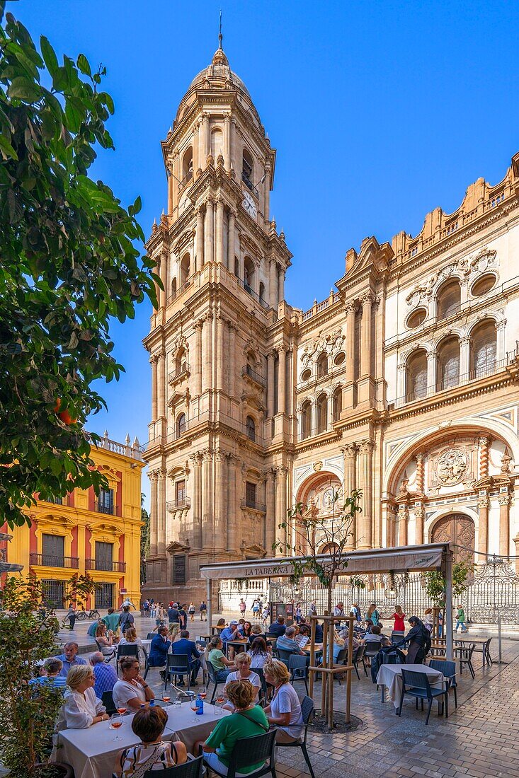 Episcopal Palace, Bishop's Palace, Plaza del Obispo (Bishop's Square), Cathedral of Malaga, Malaga, Andalusia, Spain