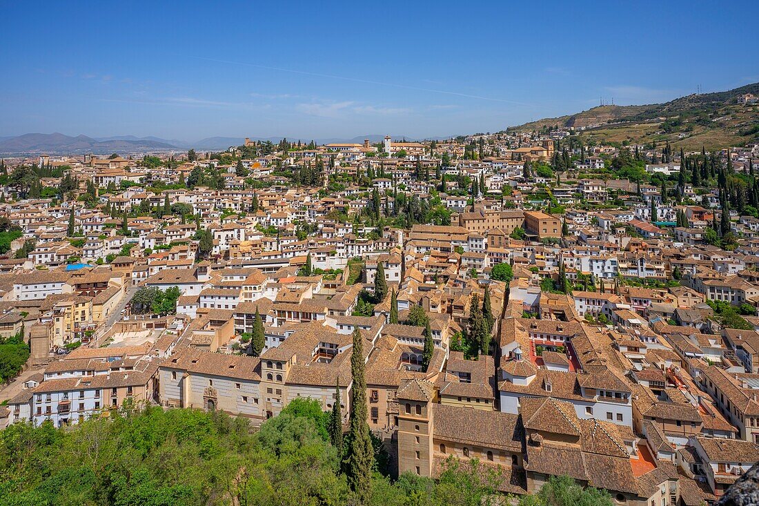 Alcazaba, Mudéjar-Architektur, Alhambra, UNESCO, Granada, Andalusien, Spanien