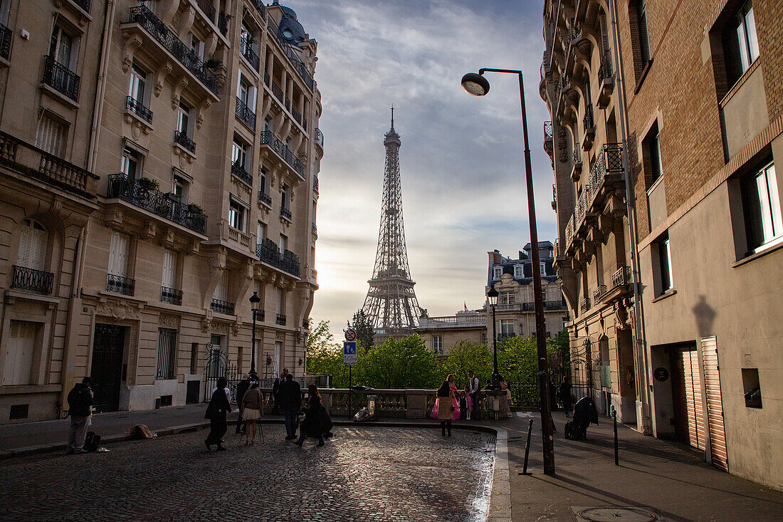 Sunrise in Paris with the Eiffel Tower, Paris, France