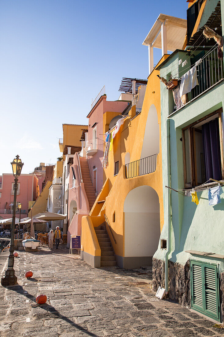 Colorful houses on Procida Island, Phlegraean Islands, Bay of Naples, Campania, Italy