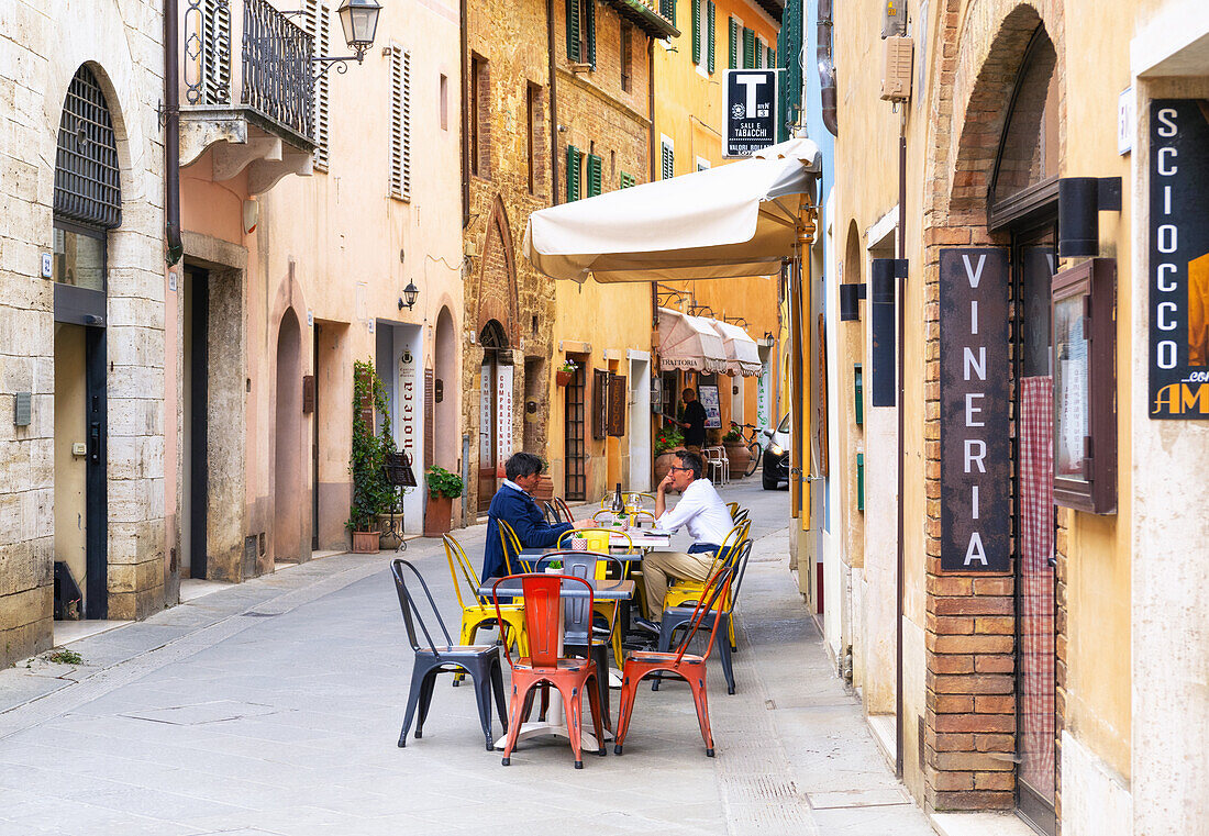 Streets of San Quirico d'Orcia, UNESCO, Tuscany, Italy