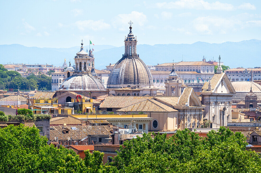 Die Skyline von Rom vom Gianicolo (Janiculum) Hügel aus gesehen, Rom, Latium, Italien