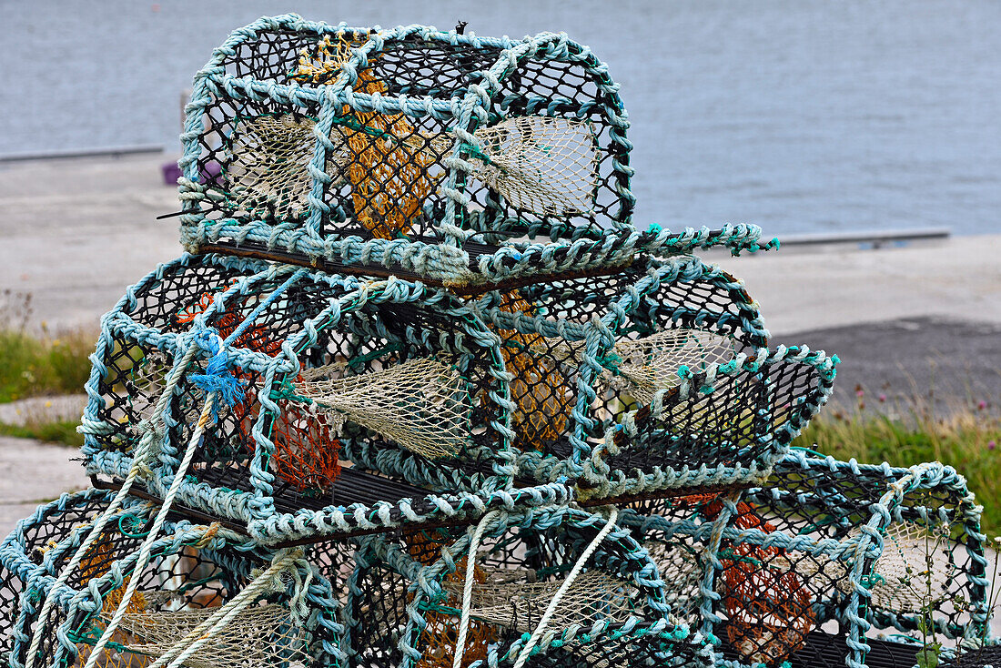 Crab and lobster traps, Inishmore, largest of the Aran Islands, Galway Bay, County Galway, Connacht, Republic of Ireland