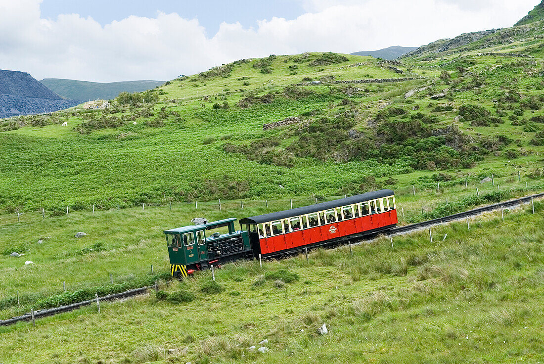 Snowdon Mountain Railway, Llanberis, Gwynedd, Wales, Vereinigtes Königreich