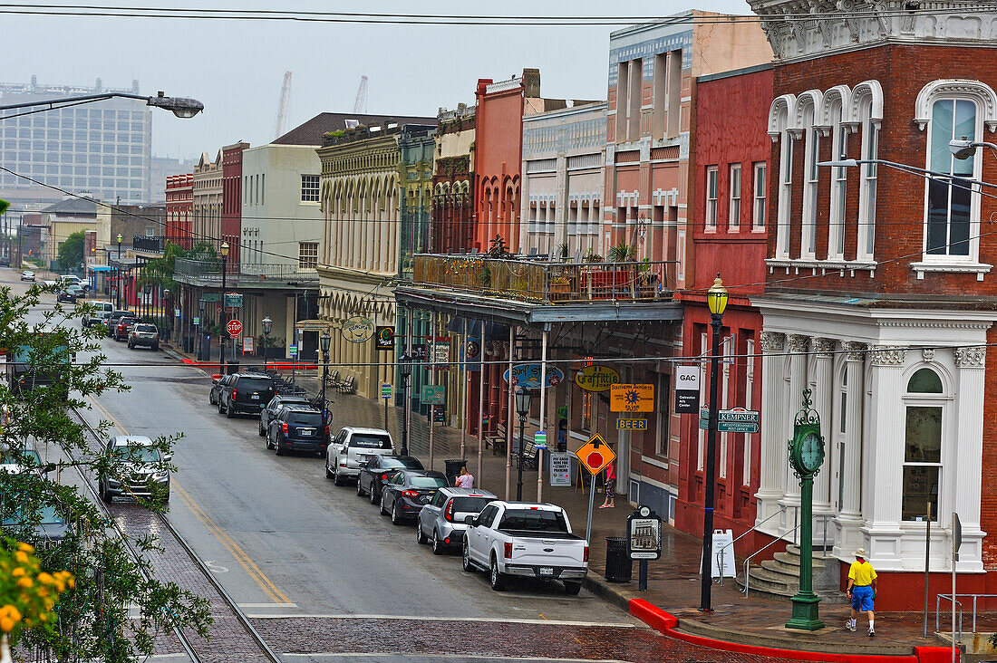 The Strand Historic District, Stadt Galveston, Galveston island, Golf von Mexiko, Texas, Vereinigte Staaten von Amerika