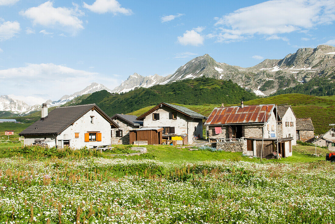 Cadagno hamlet, Val Piora, Canton Ticino, Switzerland