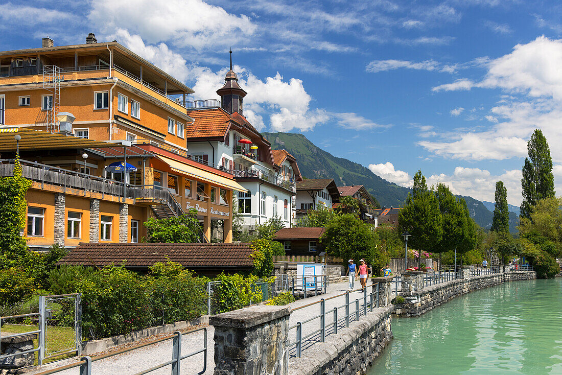 Guesthouses along Lake Brienz, Brienz, Bernese Oberland, Switzerland