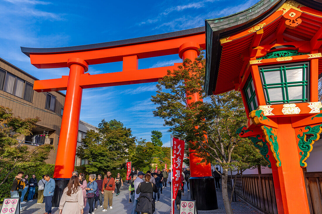 Blick auf den Fushimi-Inari-Schrein, Fukakusa Yabunouchicho, Fushimi Ward, Kyoto, Honshu, Japan