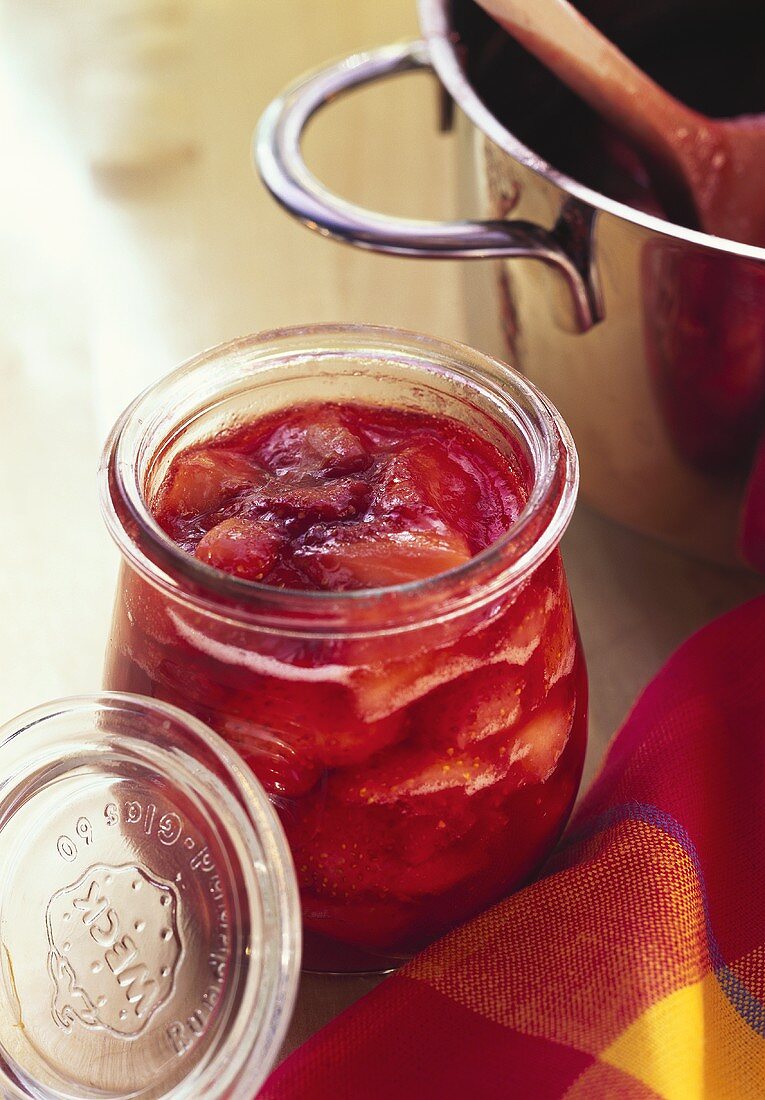 Strawberry Jam in a Jar