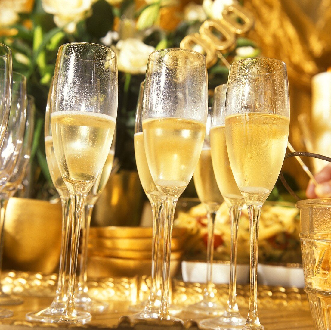Glasses of Champagne for New Year's Eve Party