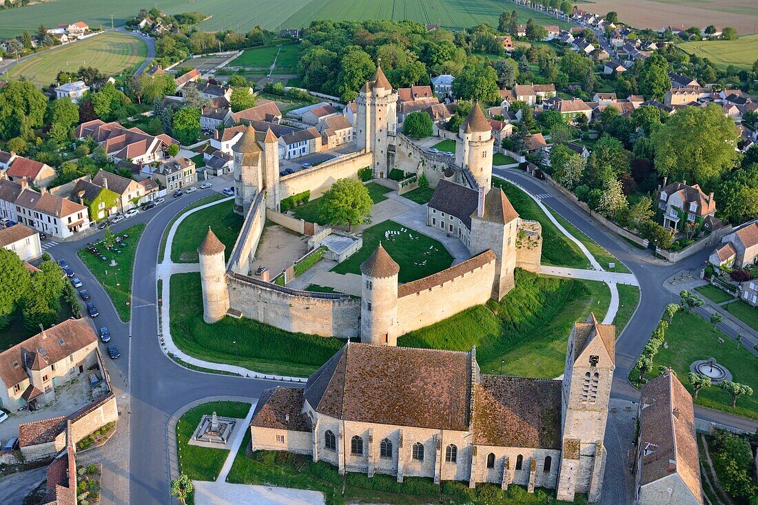 France, Seine et Marne, Blandy les Tours, the castle (aerial view)