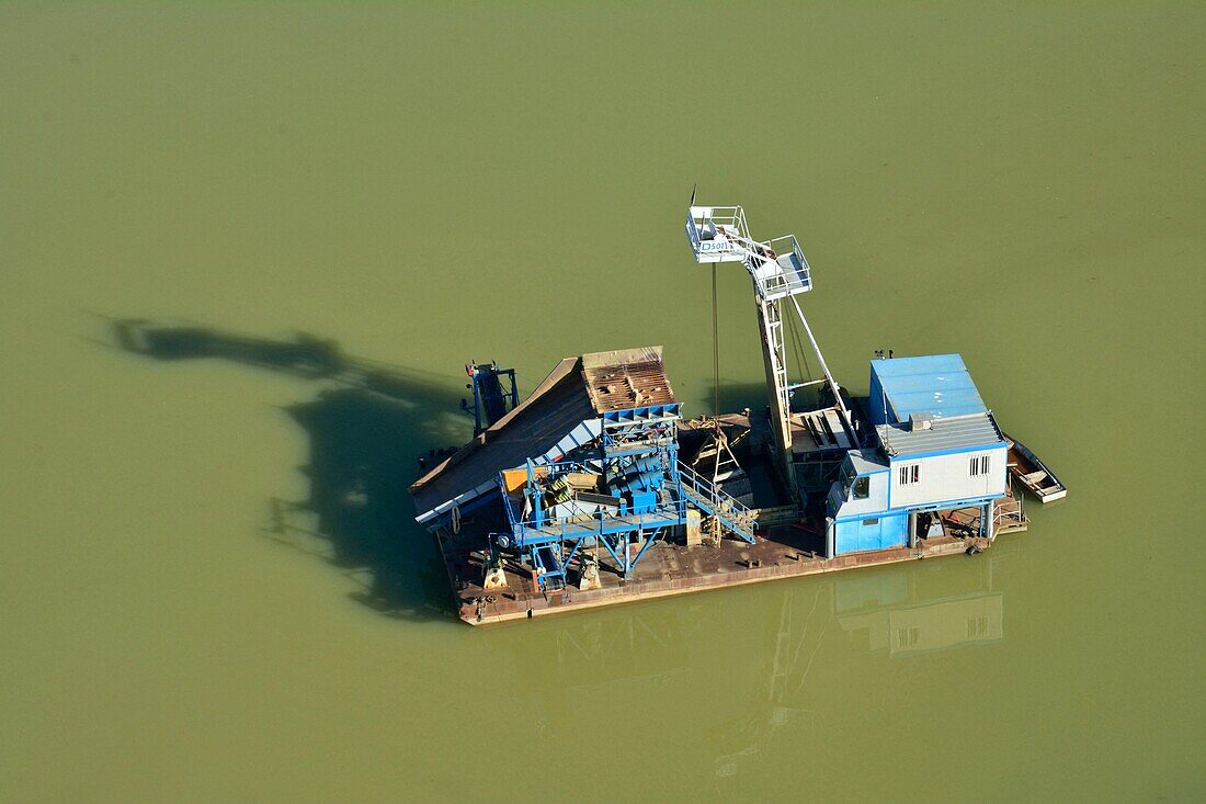 France, Ain, Arnas, Mechanical trying to pick up (aerial view)