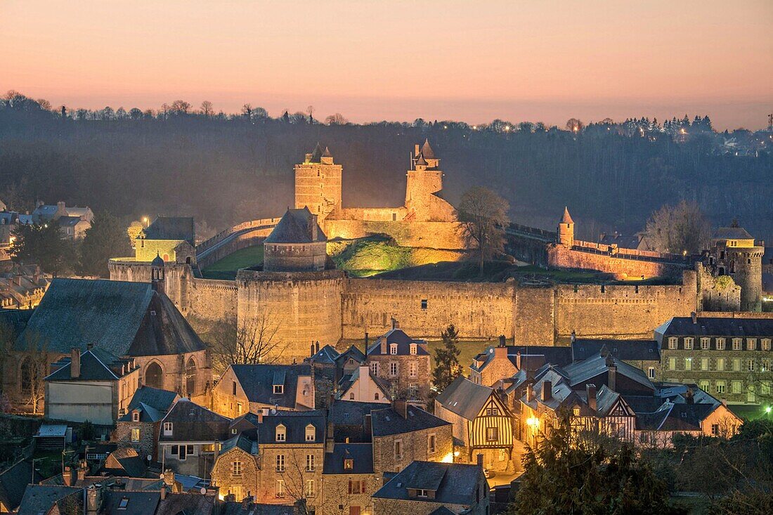 Frankreich, Ille et Vilaine, Fougeres, das Schloss