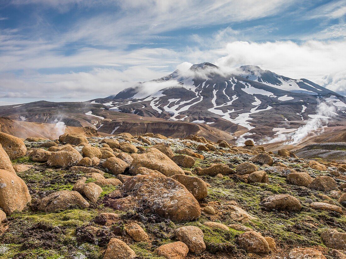 Iceland, Southern Region, Kerlingarfjöll, landscape and hot springs