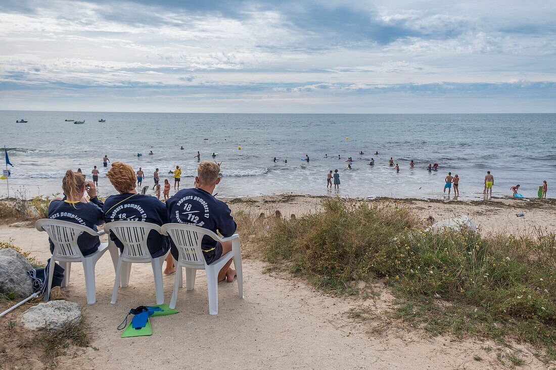 France, Charente Maritime, Oleron island, lifeguard, beach guard