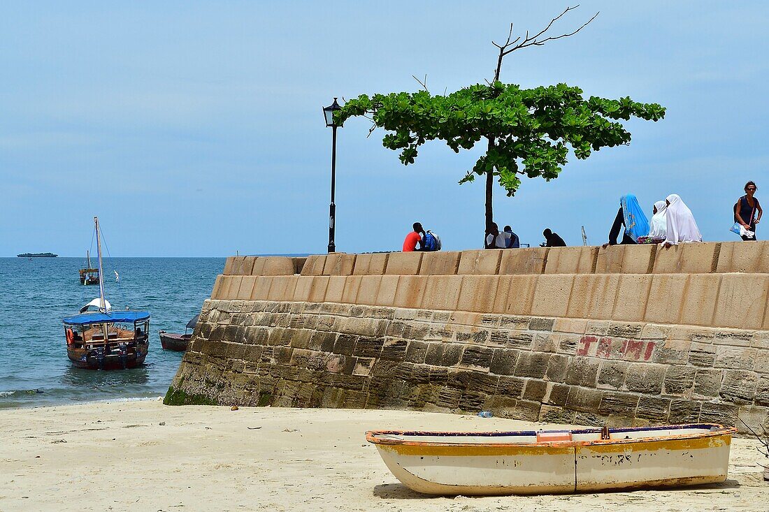 Tansania, Sansibar-Stadt, Stone Town, von der UNESCO zum Weltkulturerbe erklärt, der Bootssteg