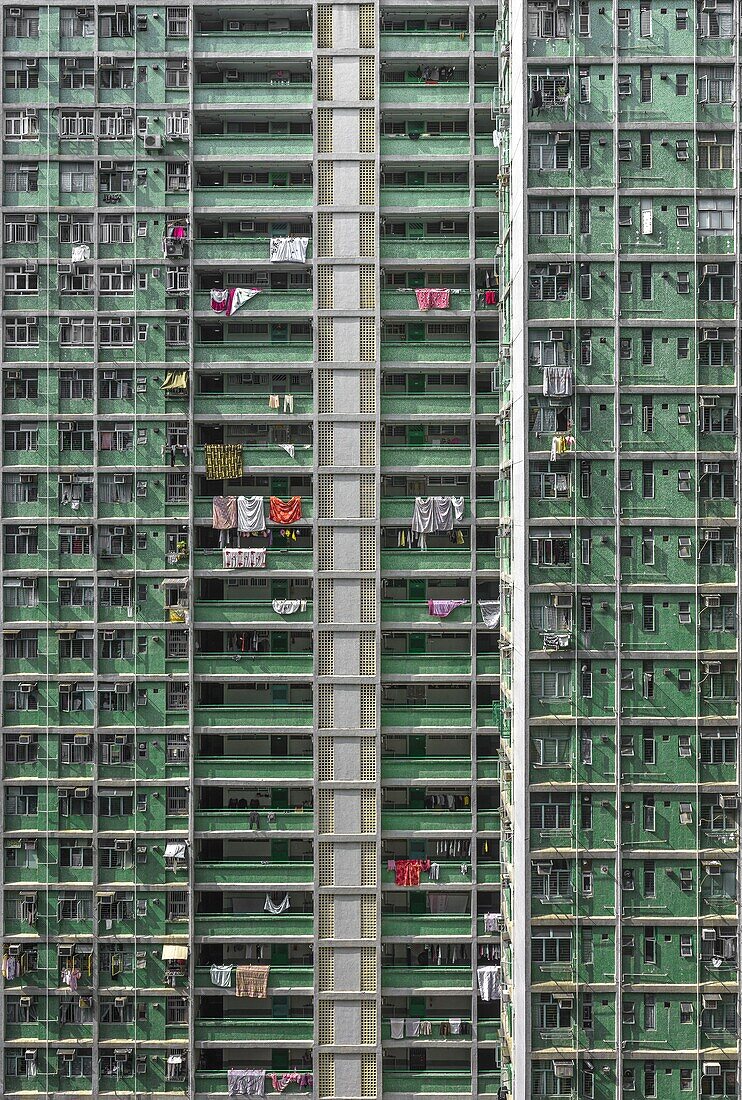China, Hongkong, Kowloon, architektonische Wohngebäude in Hongkongs Kowloon