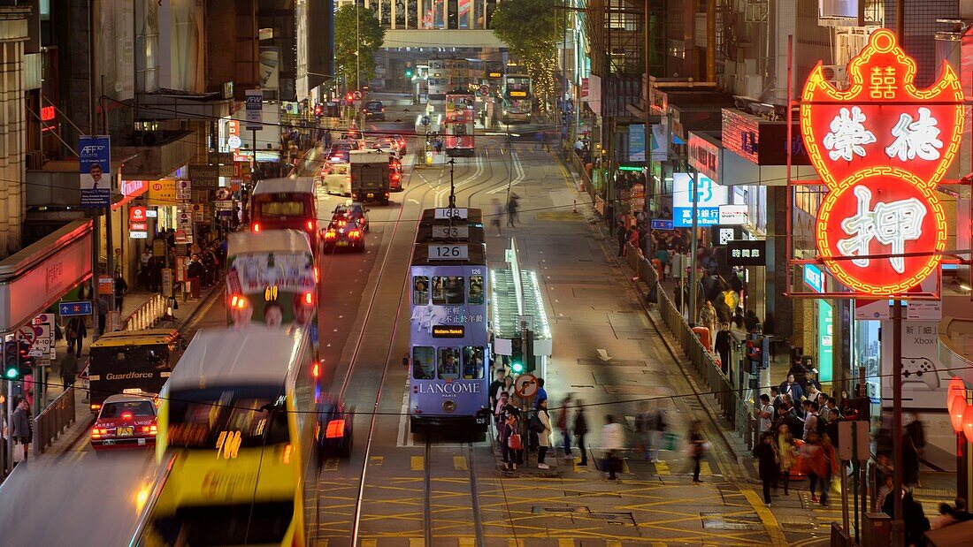 China, Hong Kong, Hong Kong Island, tramways of Hong Kong island