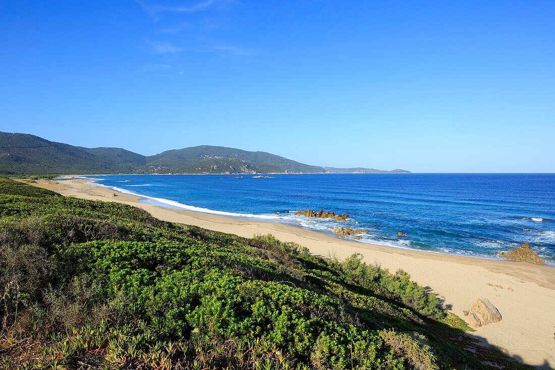 Frankreich, Corse du Sud, Propriano, Capu Laurosu Strand