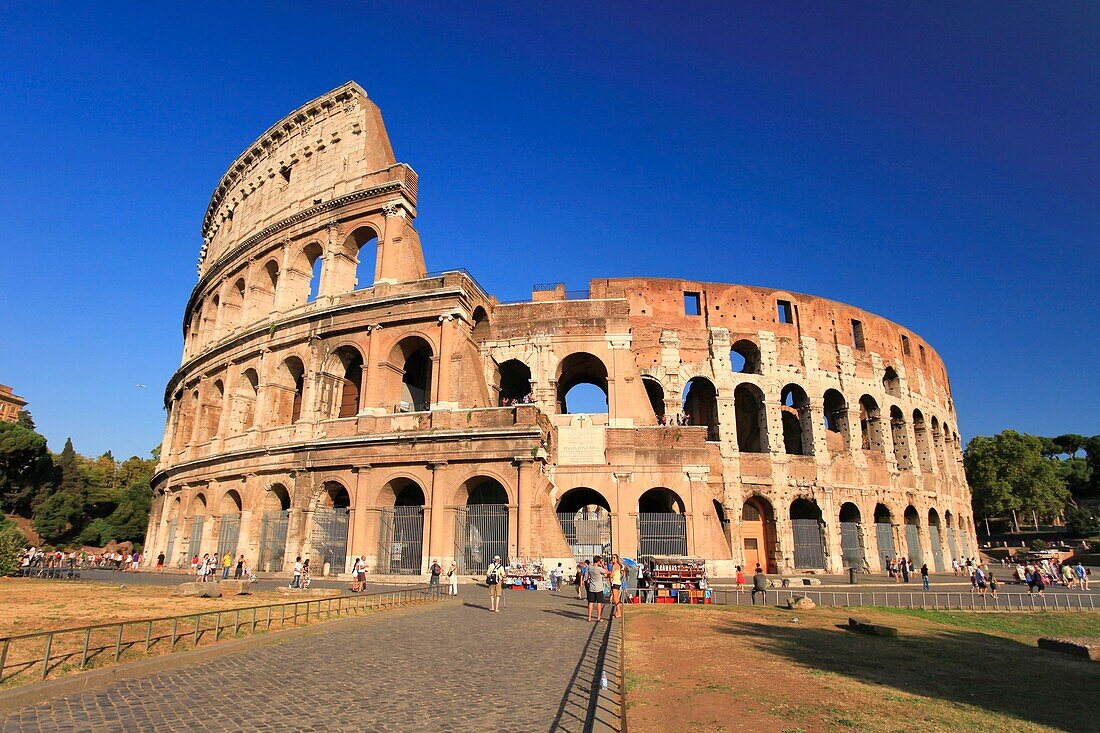 Italy, Lazio, Rome, historical center listed as World Heritage by UNESCO, the Colosseum is the largest amphitheater of the Roman Empire, built between 70 and 80 AD