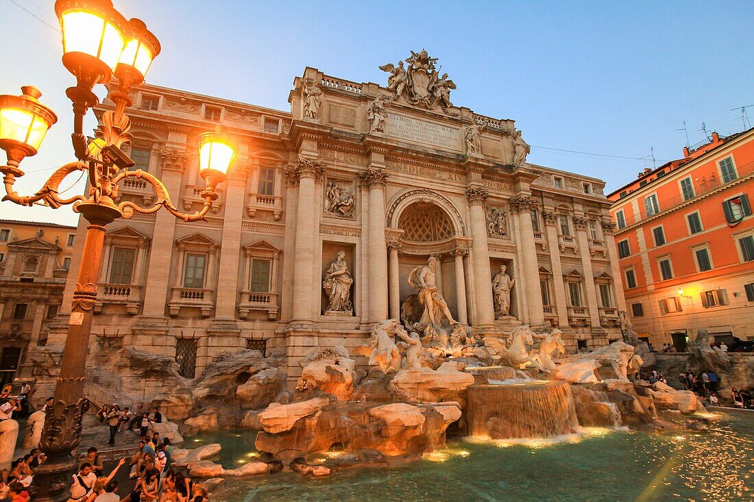 Italien, Latium, Rom, historisches Zentrum, das von der UNESCO zum Weltkulturerbe erklärt wurde, Quirinalviertel, Trevi-Brunnen