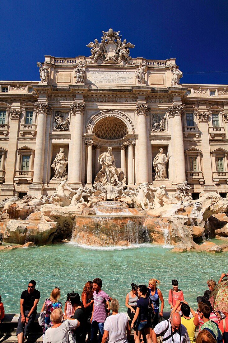 Italien, Latium, Rom, historisches Zentrum, das von der UNESCO zum Weltkulturerbe erklärt wurde, Quirinalviertel, Trevi-Brunnen