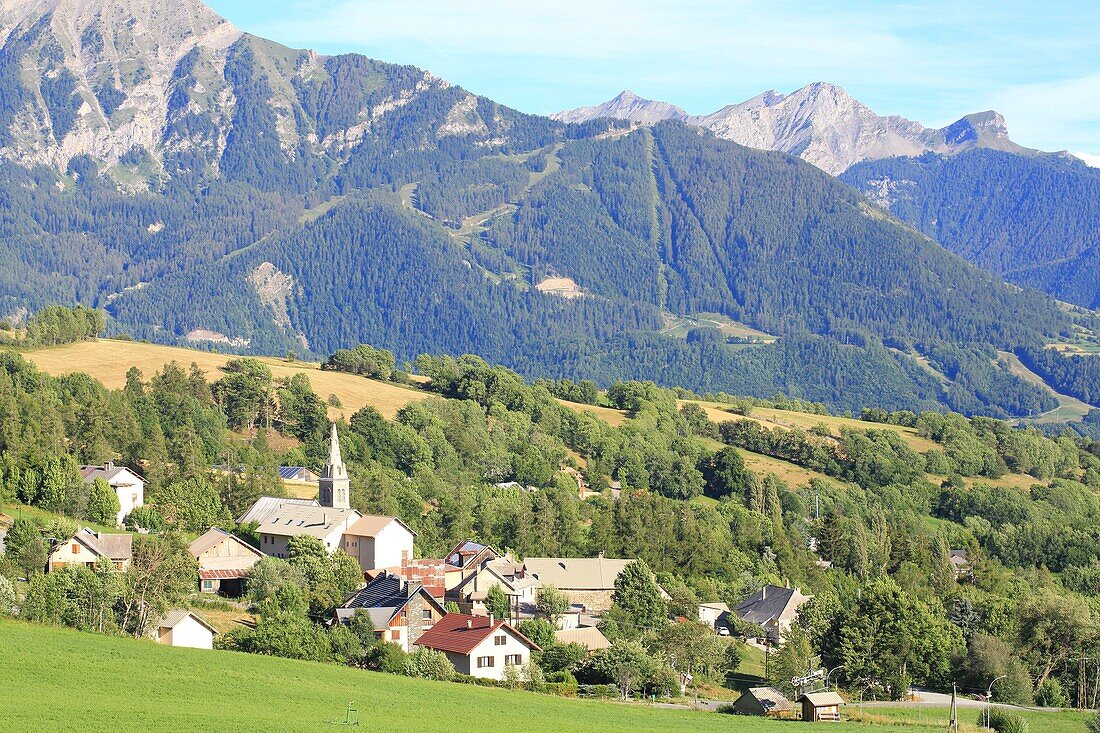 France, Hautes Alpes, Champsaur, Saint Michel Chaillol and its Saint Pierre church