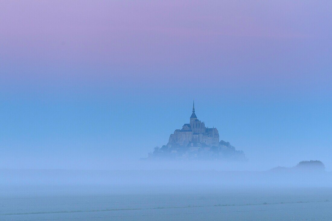 France, Manche, the Mont-Saint-Michel at dawn