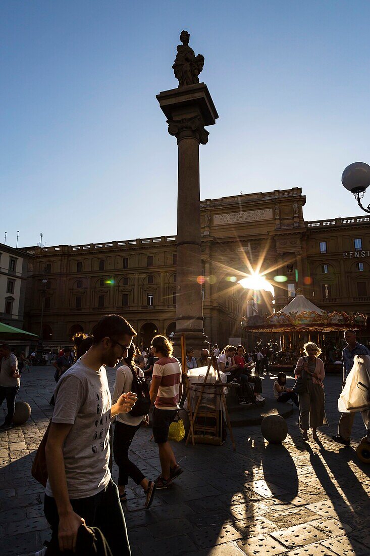 Italien, Toskana, Florenz, historisches Zentrum, von der UNESCO zum Weltkulturerbe erklärt, Piazza Republica