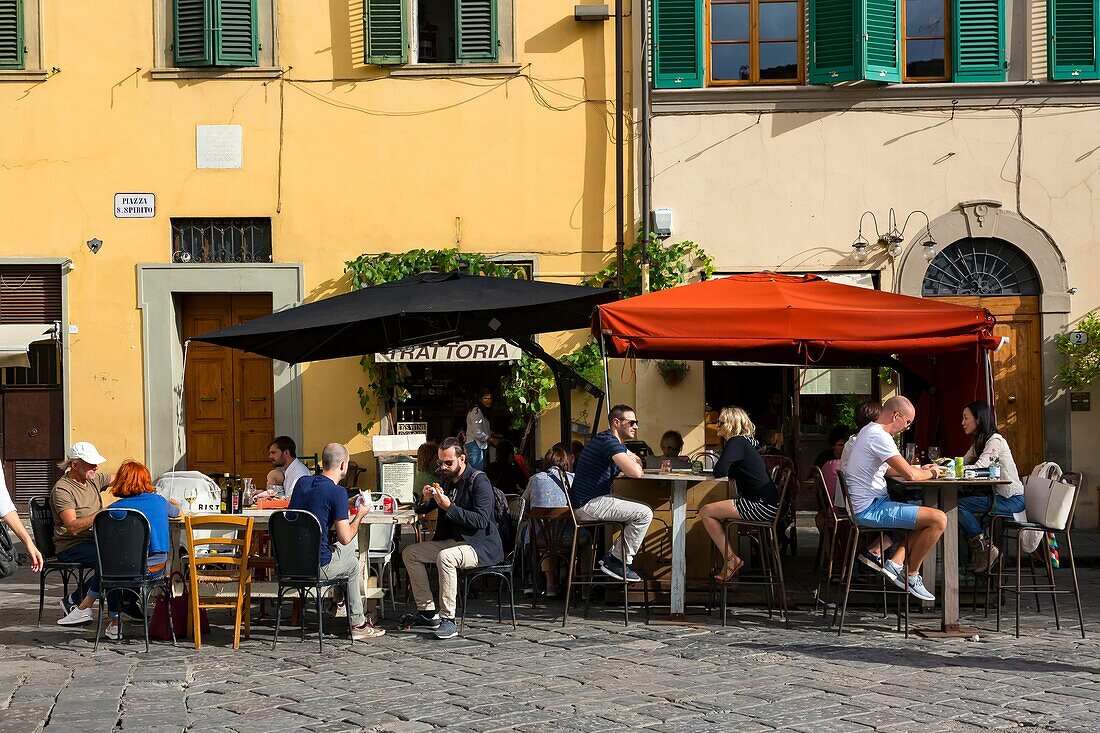 Italy, Tuscany, Florence, historic centre listed as World Heritage by UNESCO, oltrarno, piazza SAnto Spirito
