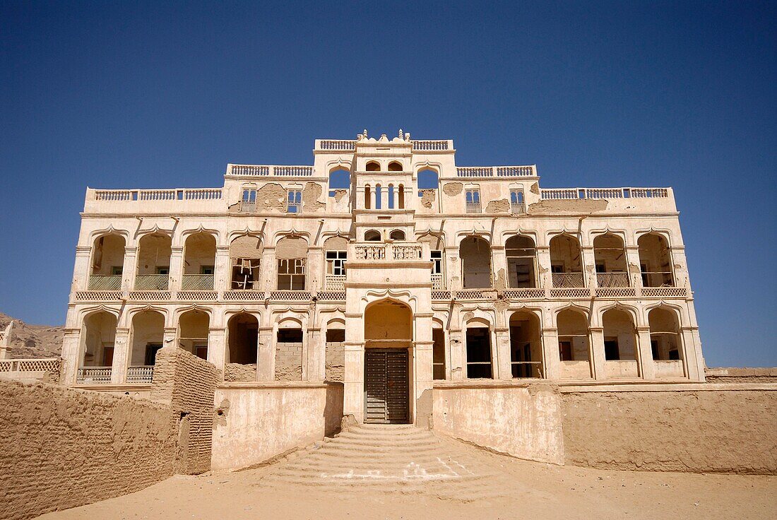 Jemen, Gouvernement Hadhramaut, Tarim, verlassener Palast