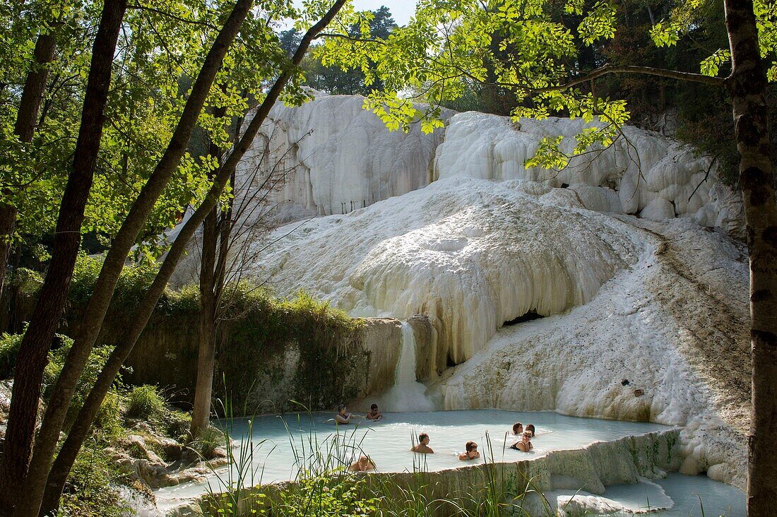 Italien, Südliche Toskana, die Thermalquelle von Bagni san Filippo