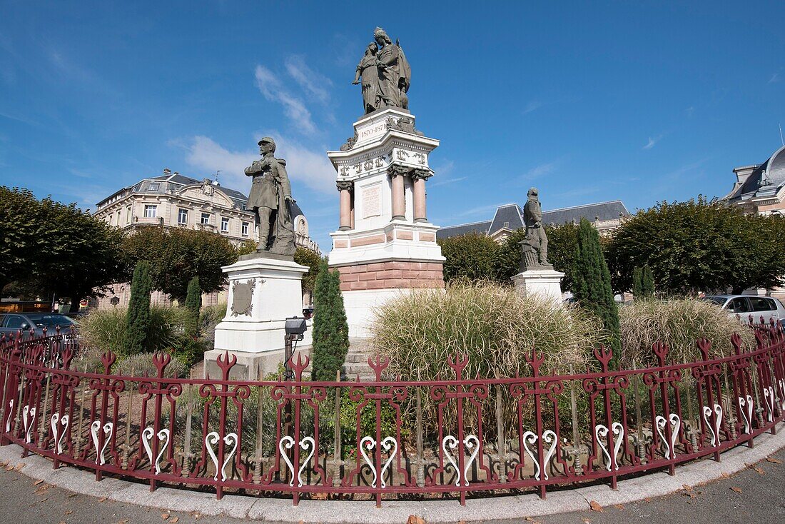 France, Territoire de Belfort, Belfort, the monument of the three centuries of Bartholdi on the square of the republic