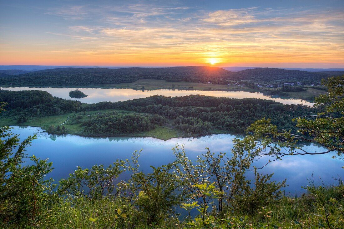 France, Jura, the site of four lakes or the small Scotland, the lake of the Motte, or of ilay and Maclu