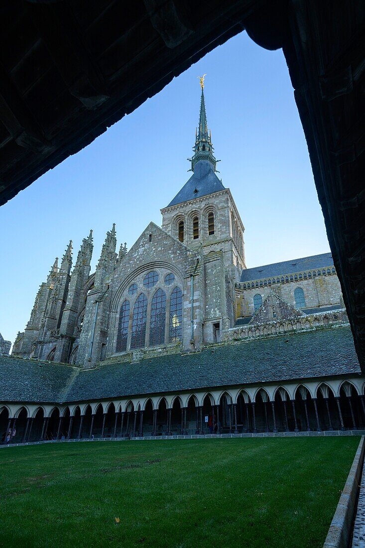 France, Manche, the Mont-Saint-Michel, the church view since the cloister