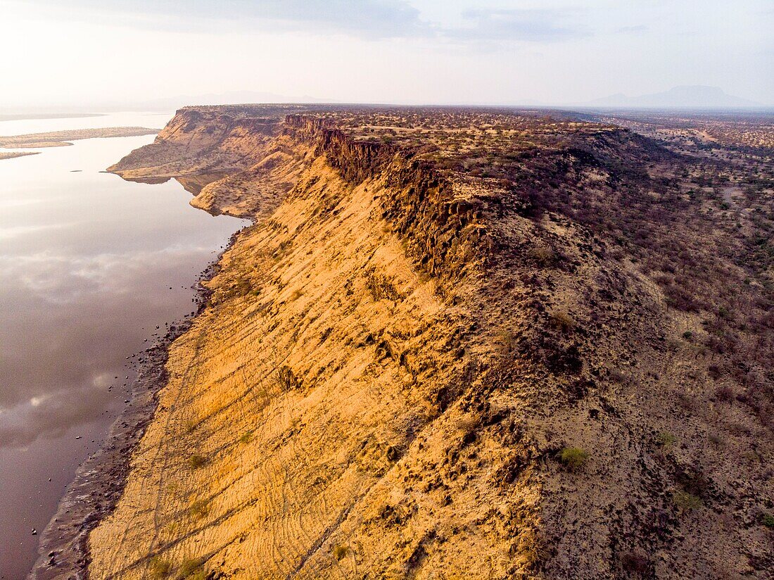 Kenia, Magadi-See, Rift Valley, kleiner Magadi (Luftaufnahme)