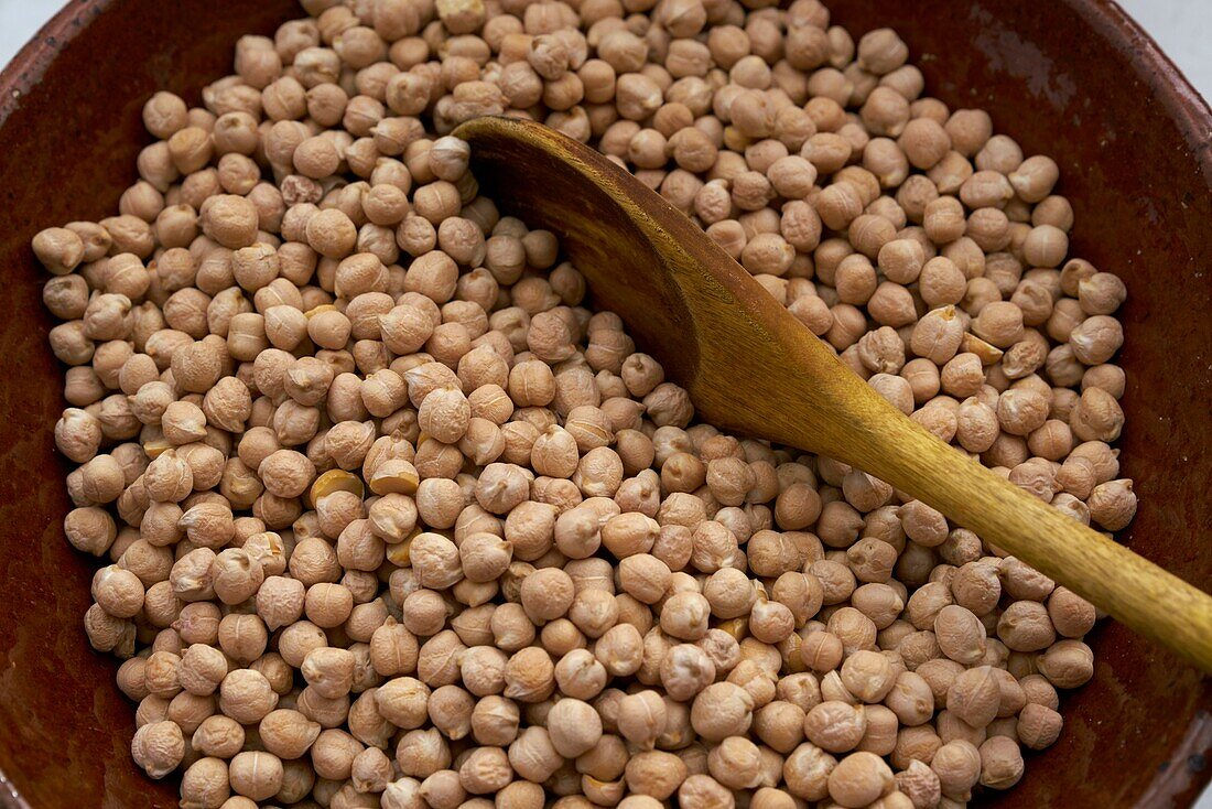 France, Haute Garonne, vegetables, chickpeas (Cicer arietinum)